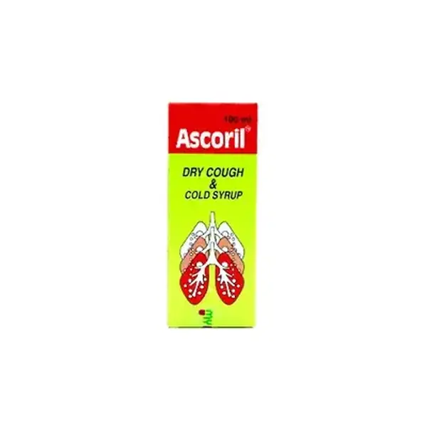 Ascoril Dry Cough & Cold Syrup 100ml