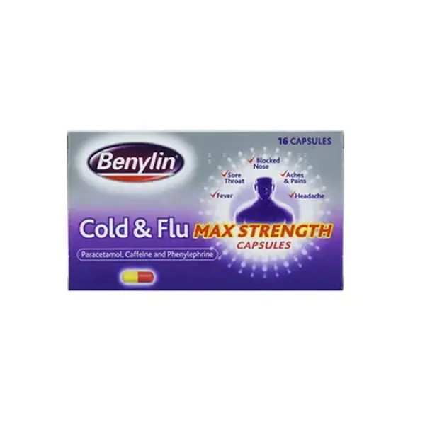 Benylin Cold & Flu Max Strength Capsules 16's