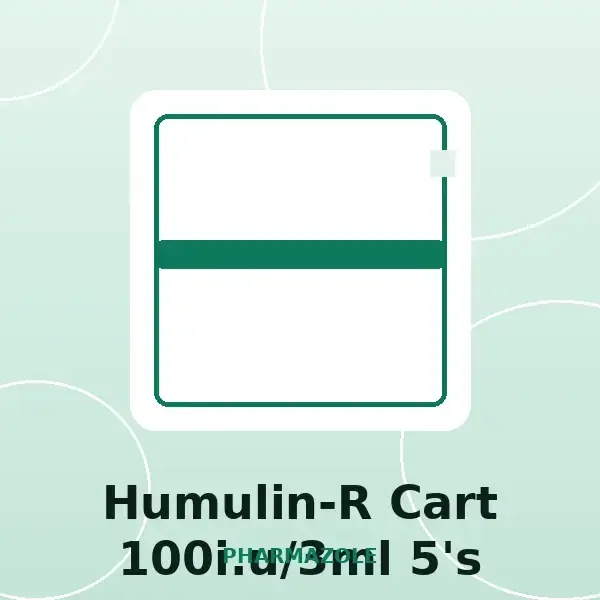 Humulin-R Cart 100i.u/3ml 5's