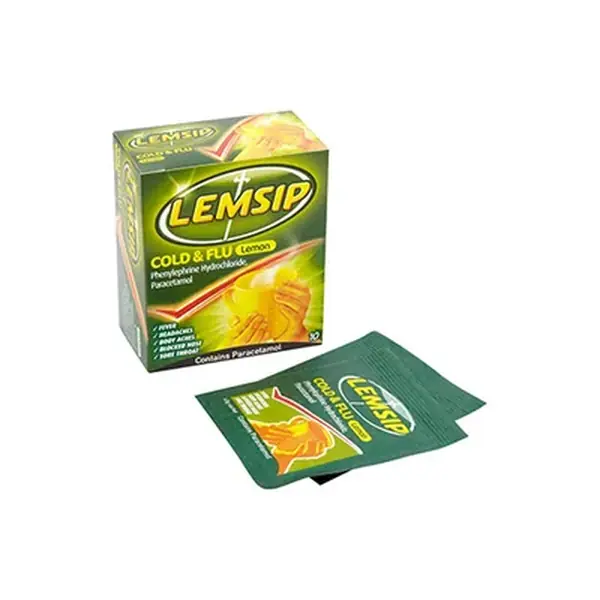 Lemsip Cold & Flu Sachets Lemon 10's